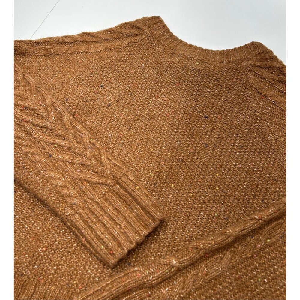 Old Navy Womens S Tall Cable Knit Button-Up Cardigan Sweater In Brown - Picture 5 of 14